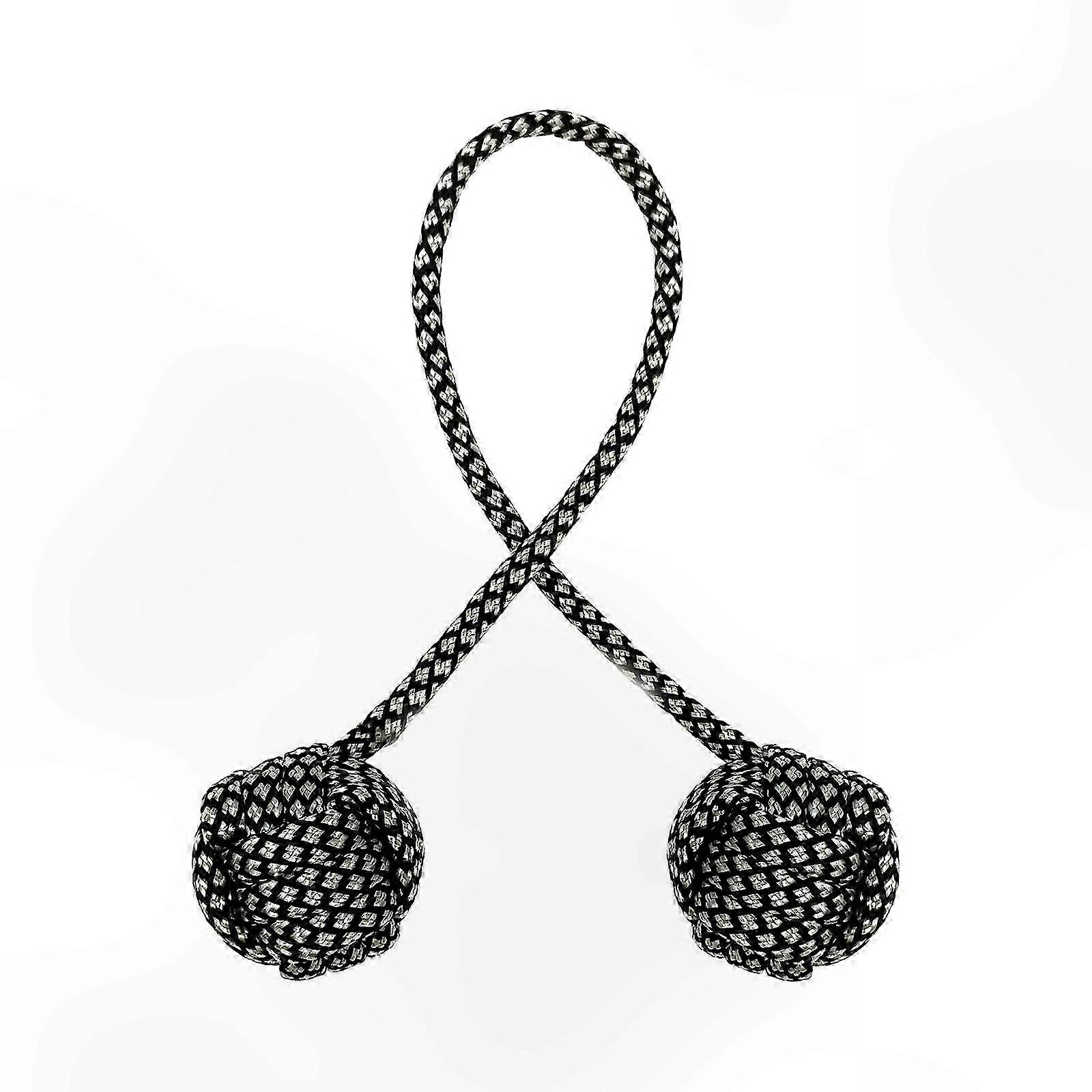Portable Finger Exerciser with Paracord and Metal Ball for Daily Use and Travel - Red White Design