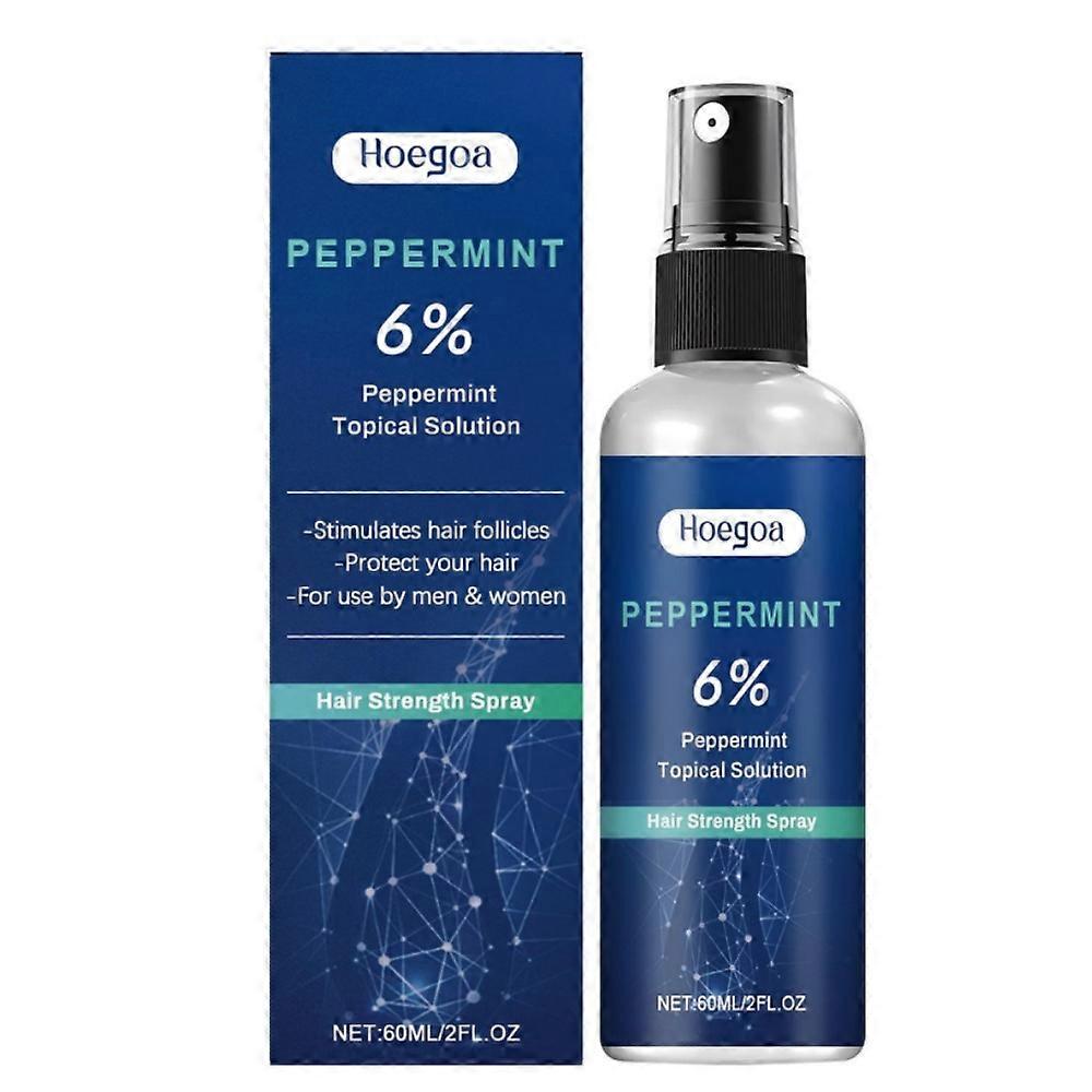 6% Peppermint Topical Solution,Activate halr folllcles lmprove scalp condition 60ml