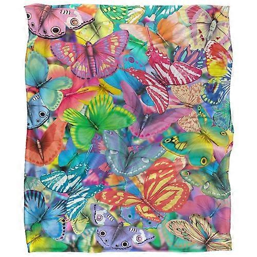 Royce McClure Butterfly Magic Colorful Silky Supersoft Blanket