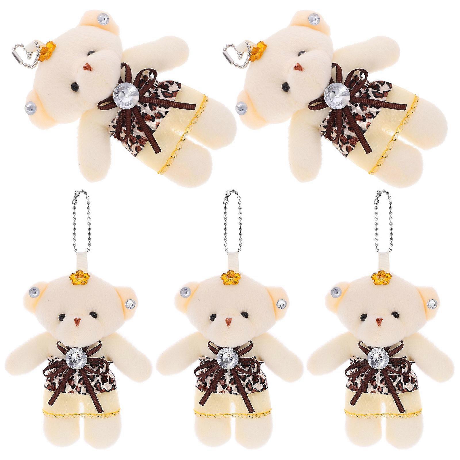 Mini Bear Dolls Decoration for 10Pcs Hanging Chains Plush Bears