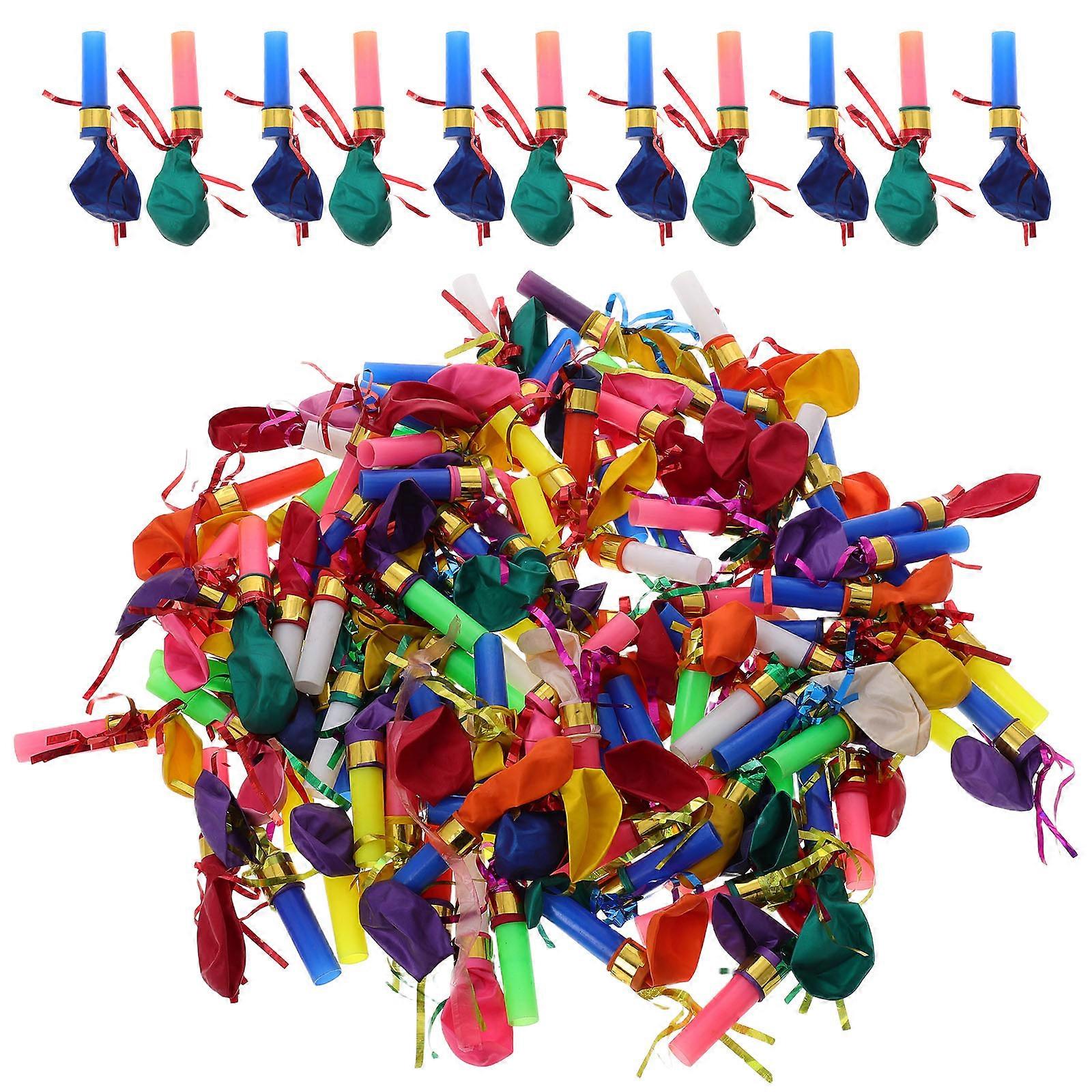 Party Horn Balloon Noise Birthday 200Pcs Assorted Colors