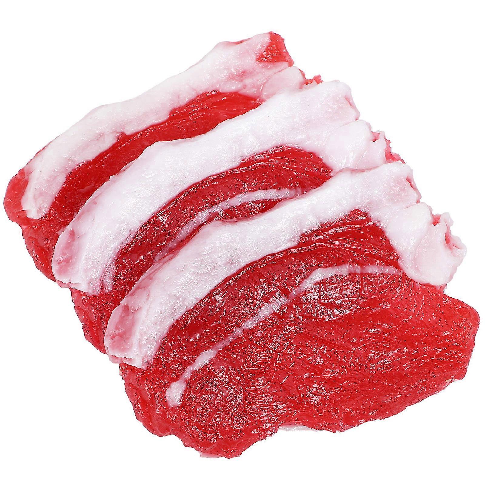 Resin Pork Model Artificial Pork Decor for Decoration 3 Pieces