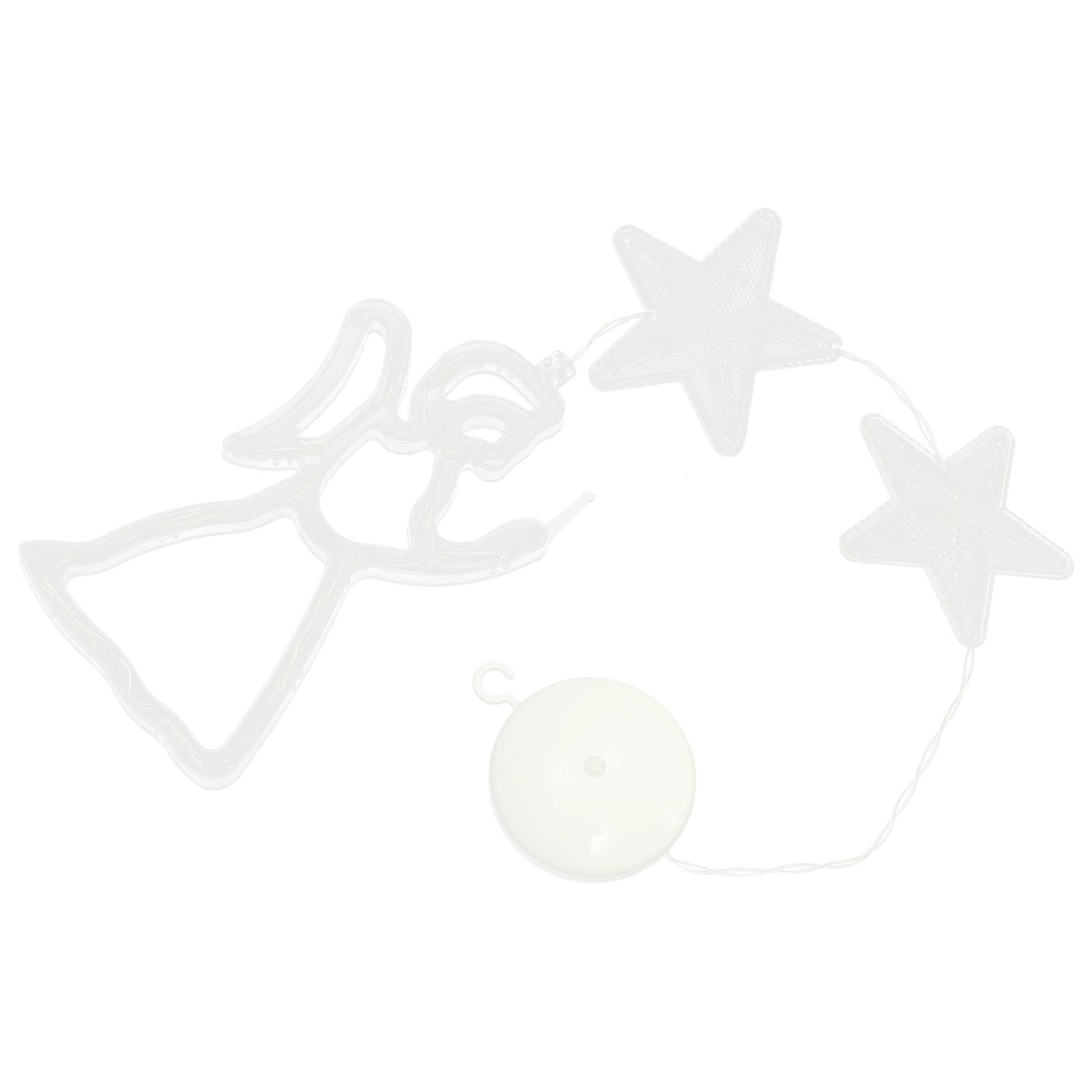 Christmas Light Window Suction Cup Decorative Lights for Decor 4Pcs