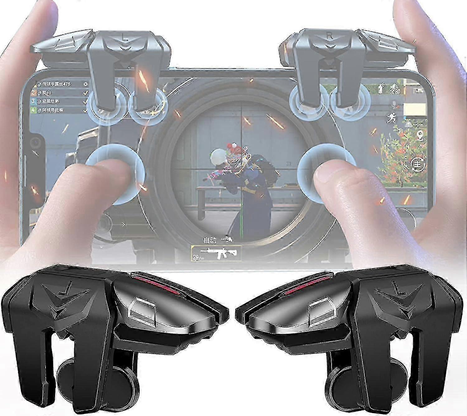 Controller di gioco mobile con 6 grilletti per PUBG compatibile con Call of Duty Fortnite Knives Out e Rules of Survival