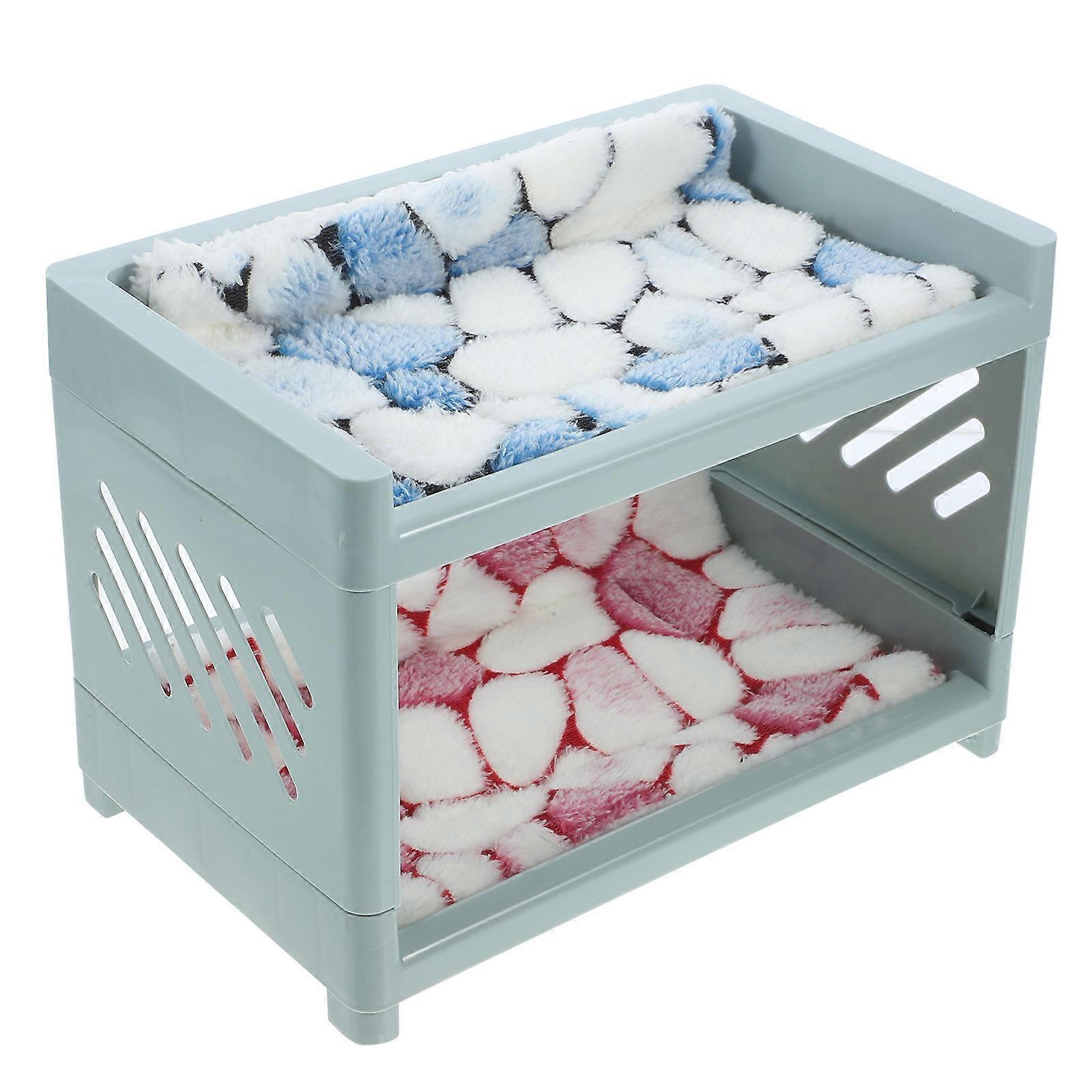 Cage Bunny Bed Hamster Hideout for Pet Use 2Sets with Cozy Pad