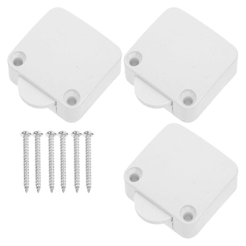 Touch Switch 3Pcs Door Cabinet Lamp For Wardrobe Closet Drawer With Automatic On Off Feature White Color
