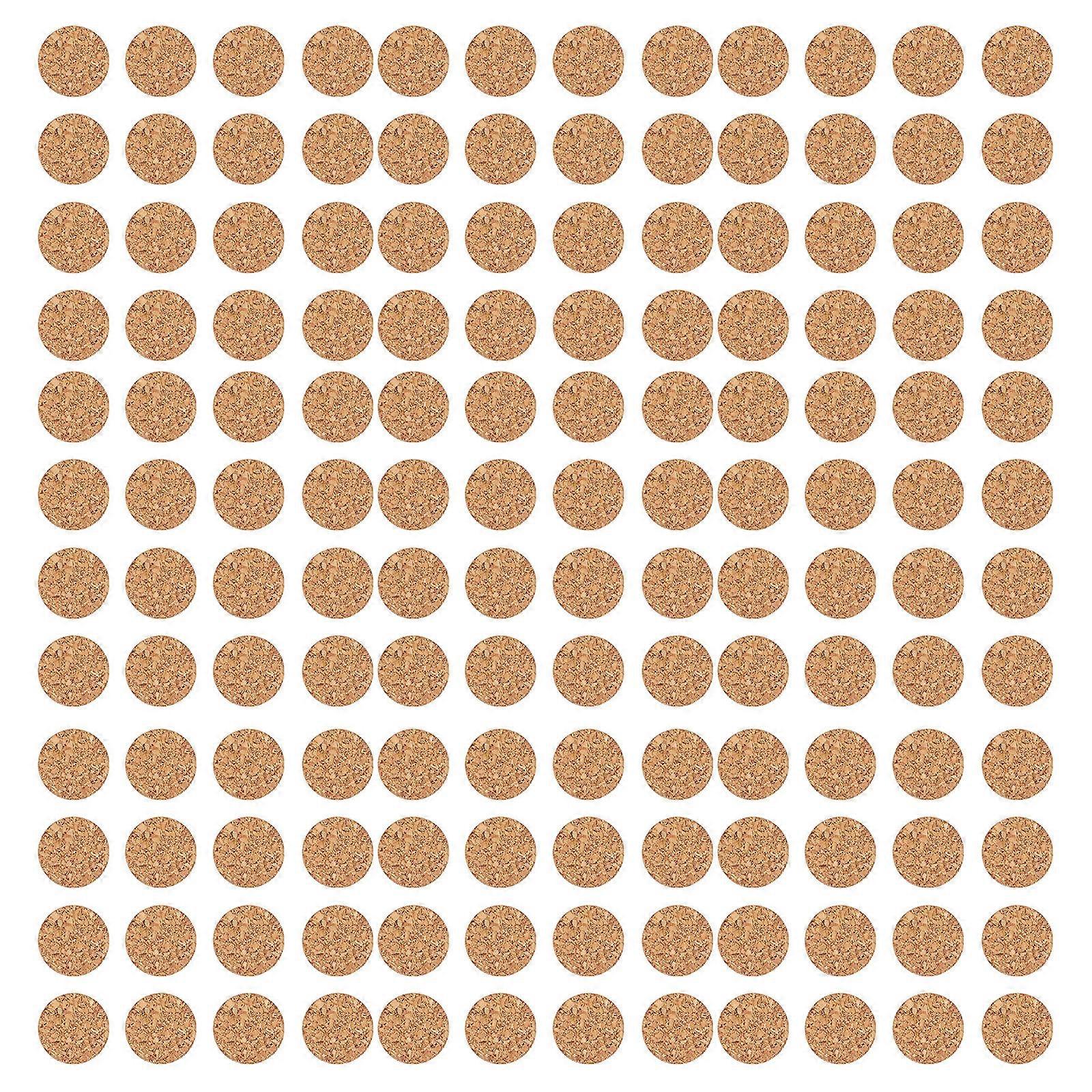 Self Stick Cork Pads 5 Rolls Noise Reduction Round Furniture Protection Anti-slip Beige