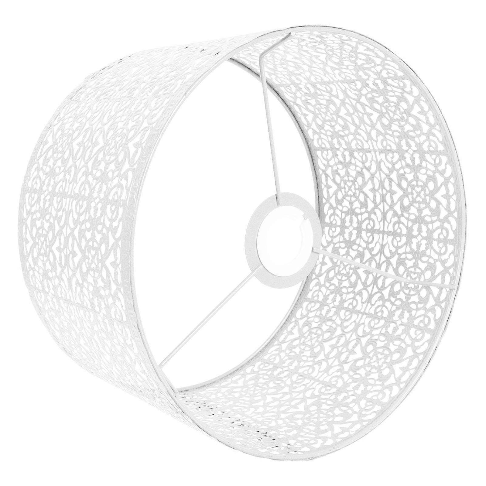 Chic Lampshade 1Pcs White Iron Material Versatile Compatibility Table Light Shade Accessory for Home