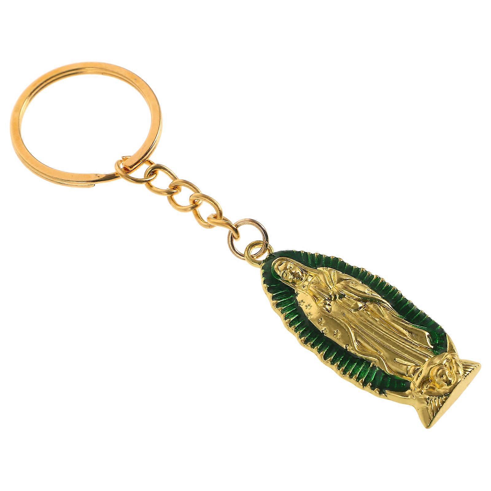 Metal Our Lady of Guadalupe Keychain Hanging Decorative Keychain 3Pcs