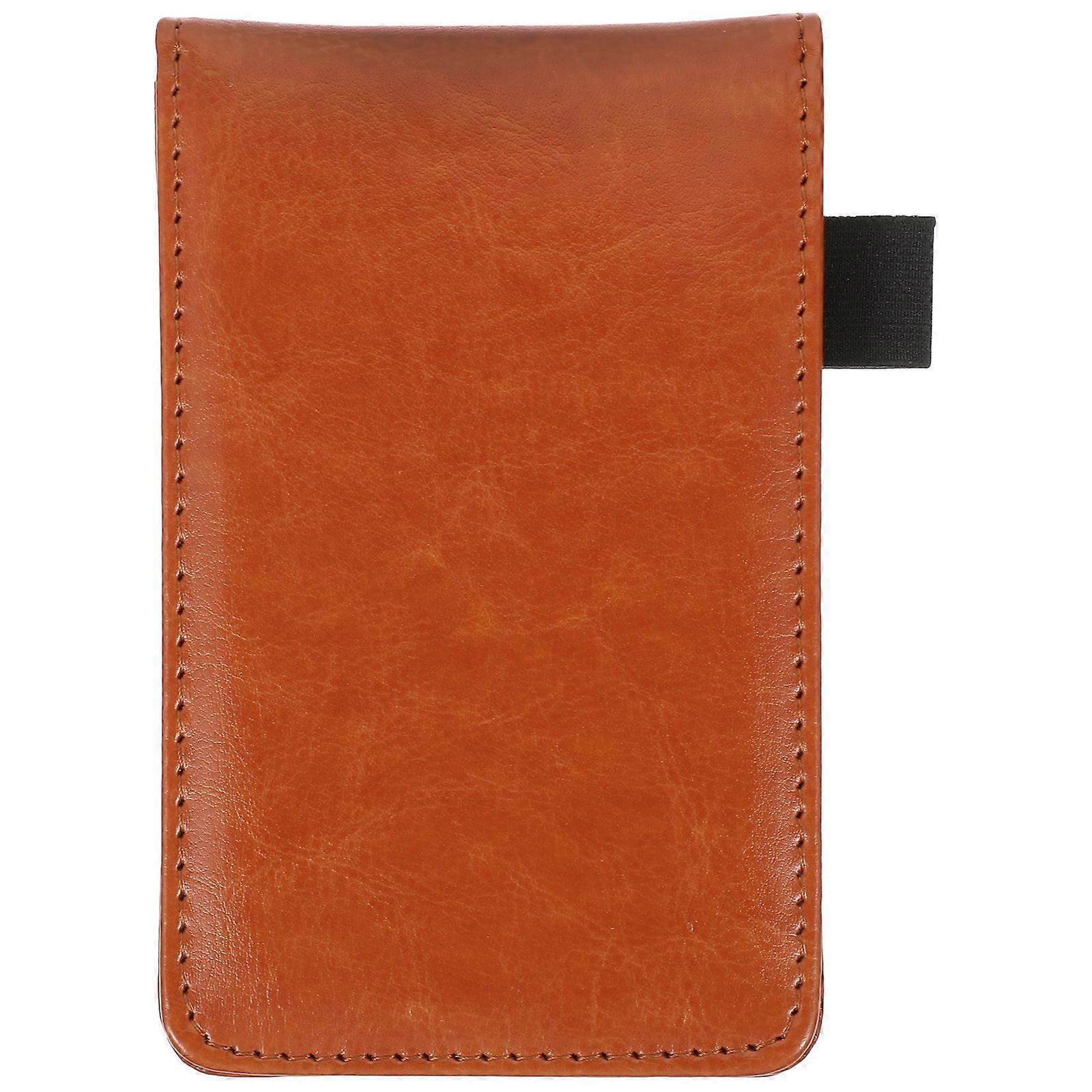 Office Note Pad Small Pocket Notebook for Writing Use 2Pcs Brown Notepad