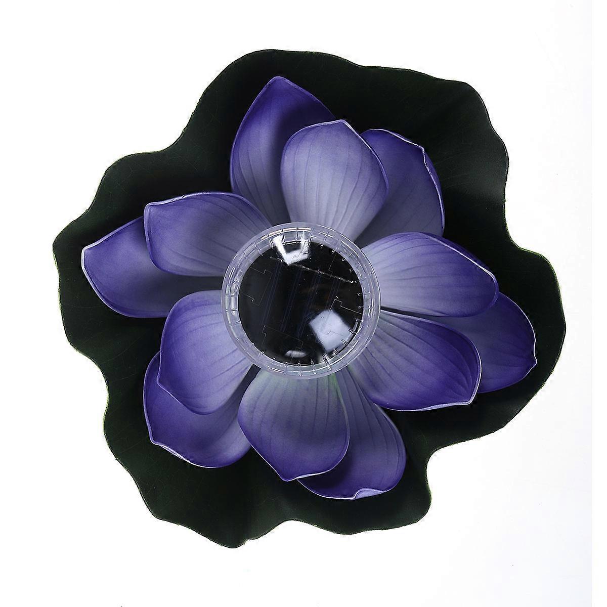 Solar Powered Waterproof Lotus Lights for Pool Decoration Colorful Purple