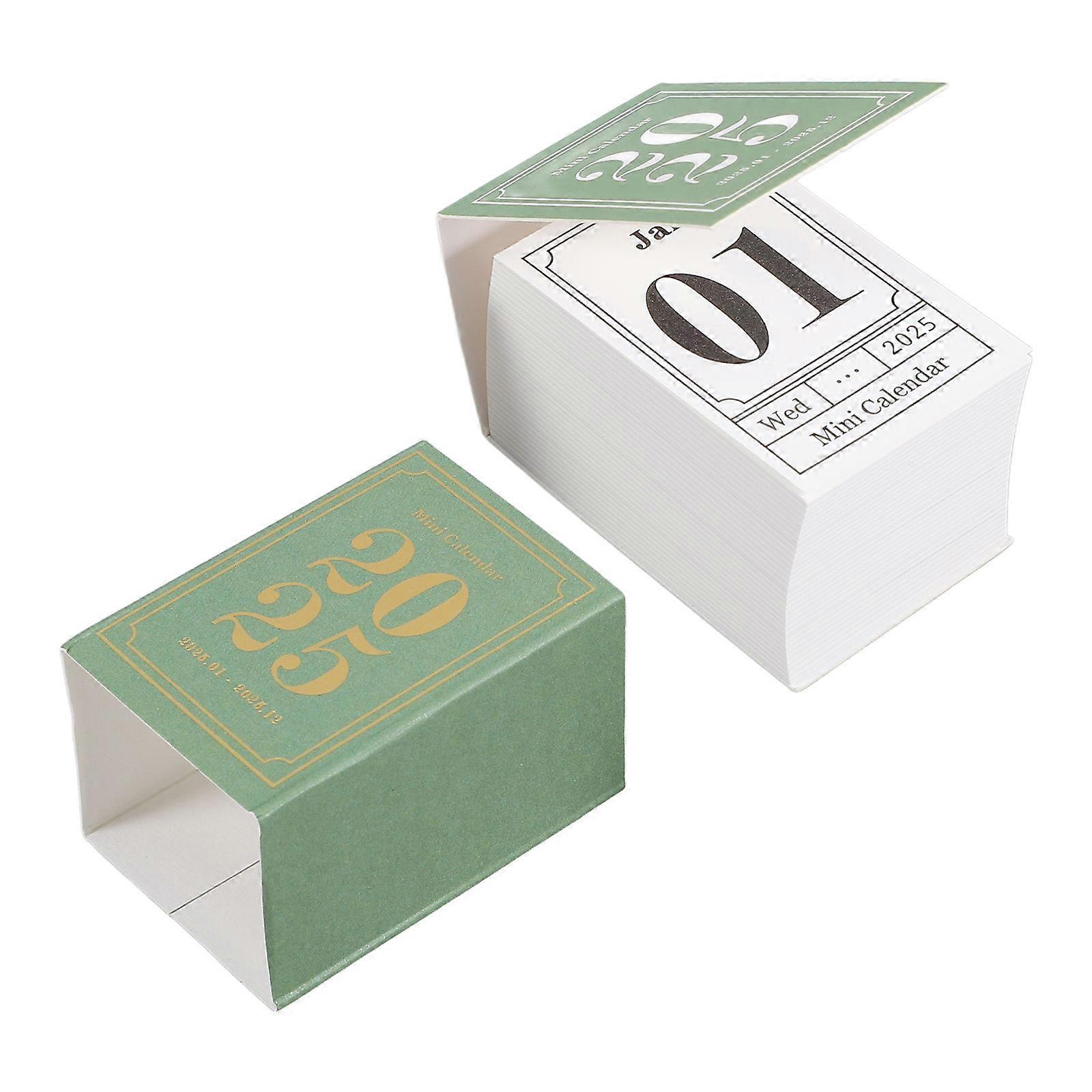 Desktop Calendar Mini Desk Calendar for Countdown Use 2Pcs Standing Style