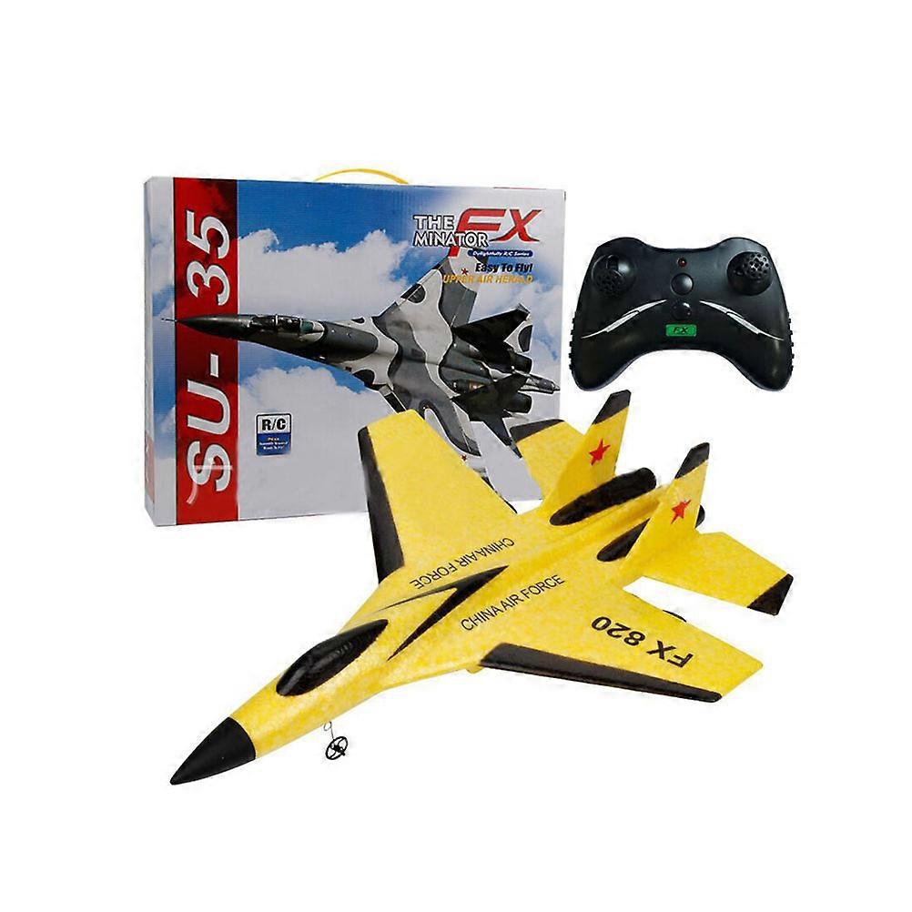 Rc Fighter Fixed Airplane Glider Toy Aircraft 2Pcs Yellow