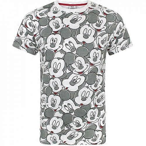 Mickey Mouse Mens Faces All-Over Print T-Shirt