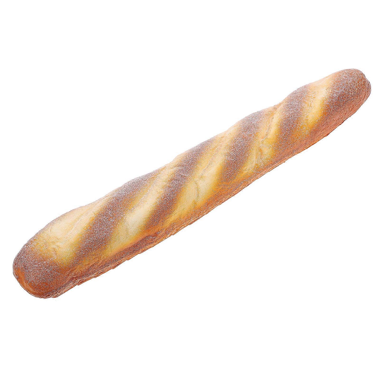 PU French Bread Model for Decor Orange Faux Long Bread