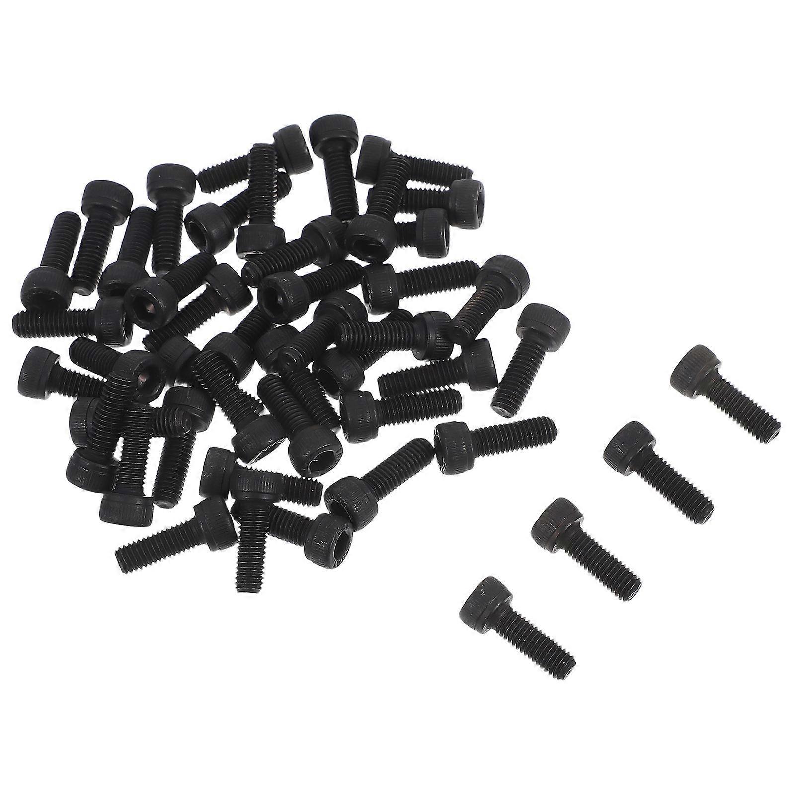 Black Hexagon Socket Head Cap Screws for Electrical Use 50Pcs