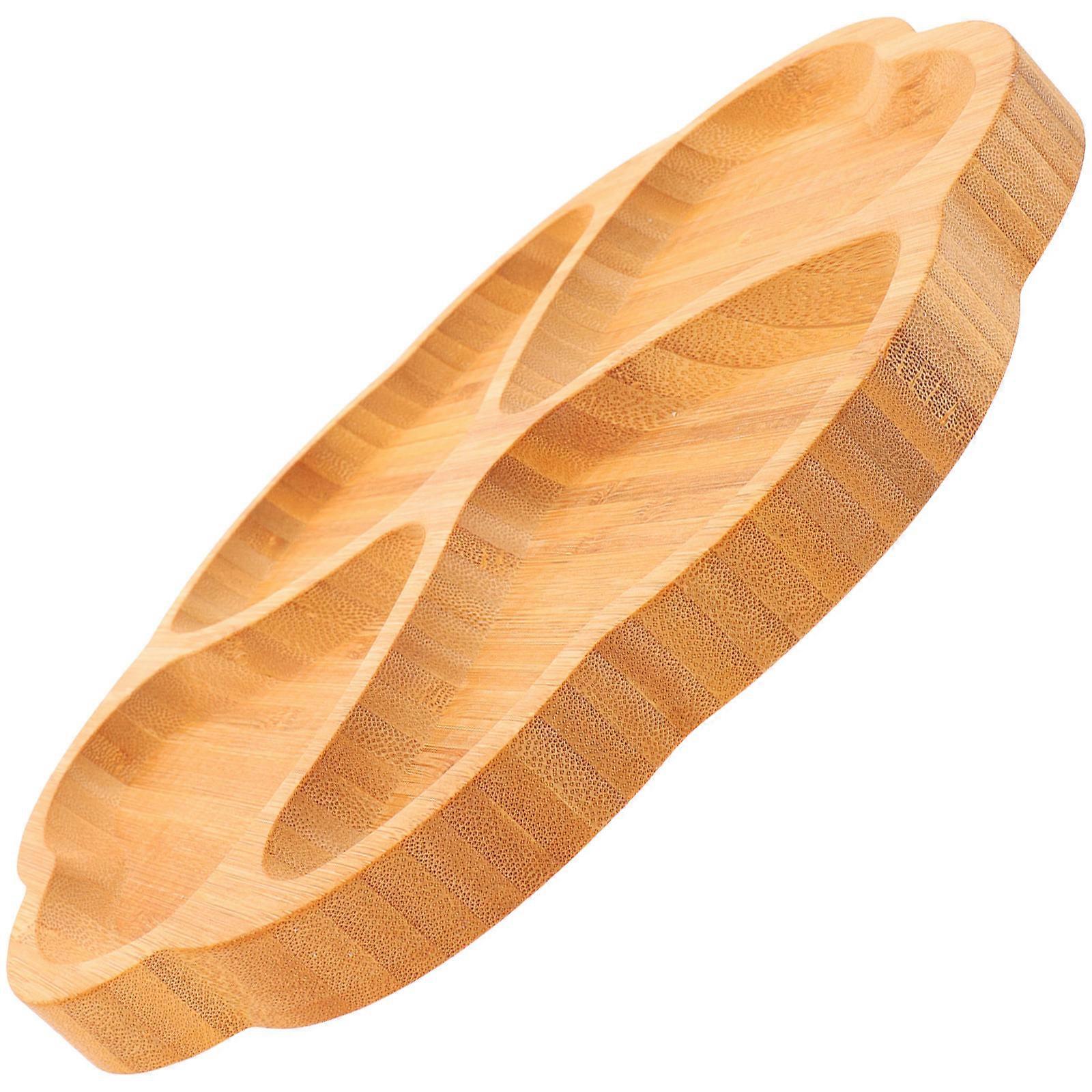 Fruit Serving Tray Irregular Shape for Family Members Khaki Storage 1Set