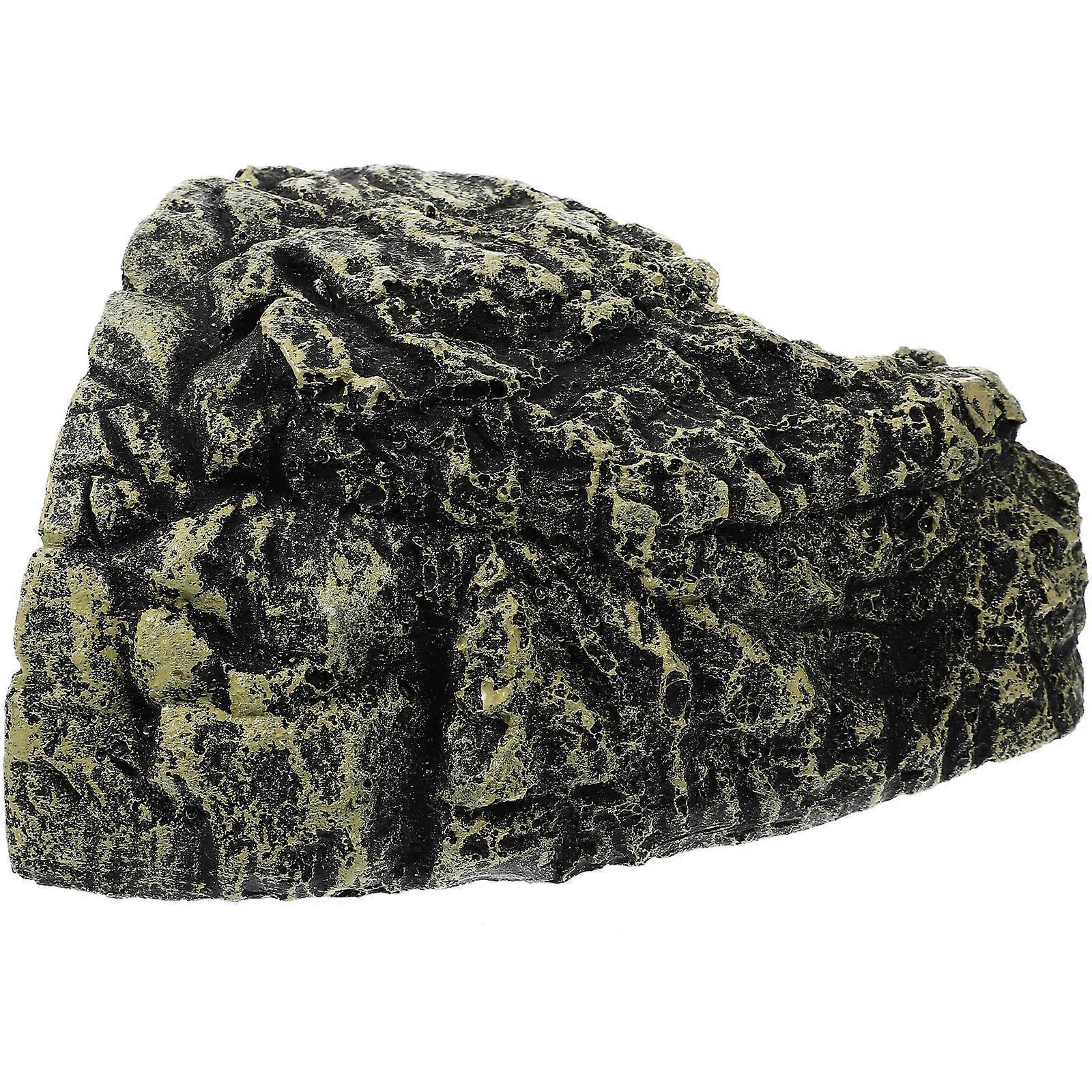 5Pcs Realistic Reptile Hideout Turtle Ramp Decor For Indoor Pets With Cave Design Durable Dark Brown Finish