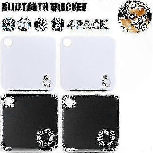 4-Pack Bluetooth Tracker with Replaceable Battery, GPS Key and Pet Locator