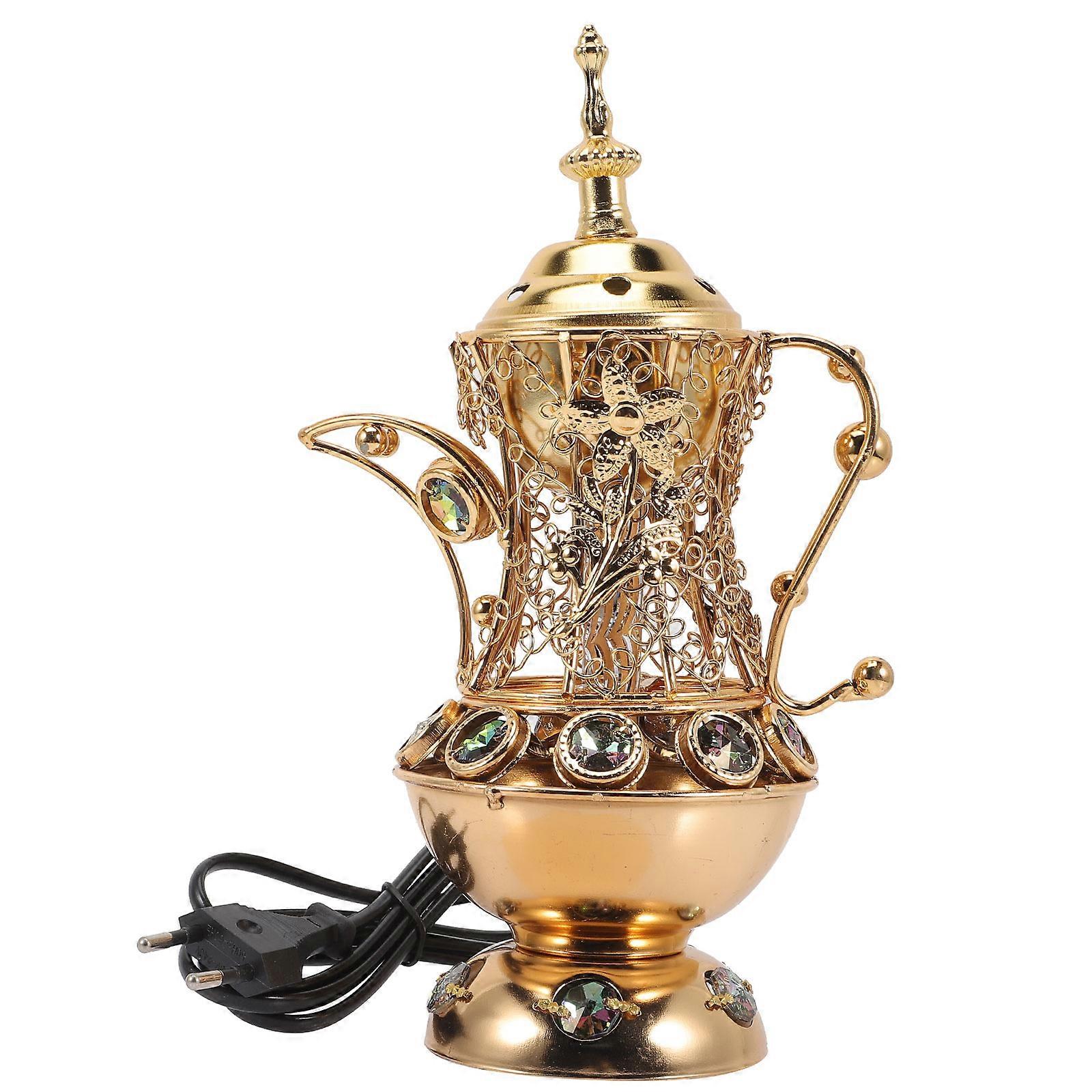 Incense Burner 2Pcs Vintage Censer Designed For Indoor Use And Decorative Purposes With Compact Golden Appearance