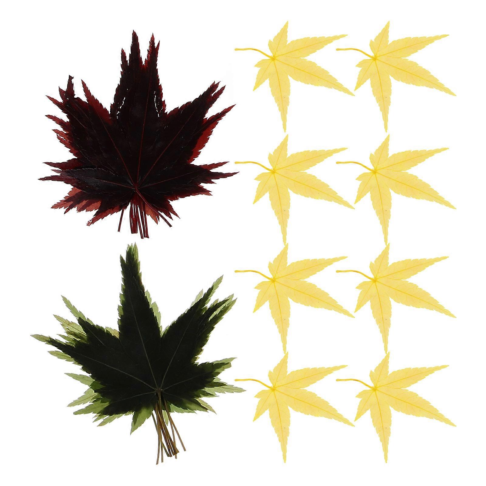 90Pcs Maple Leaf Sushi Plate Decor for Natural Sashimi Serving Leaves