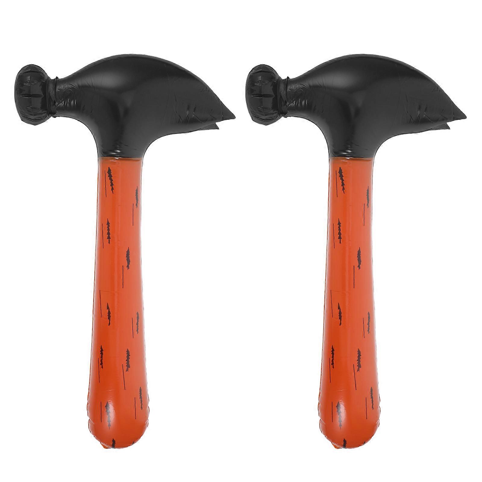 Light Brown Inflatable Hammer Toy for Playing with 6Pcs Party Props
