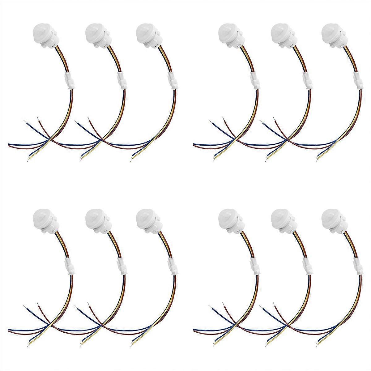 12 Packs Motion Sensor Light Switch, PIR Sensor Smart Detection Switch,Ceiling or Wall Mount Smart L