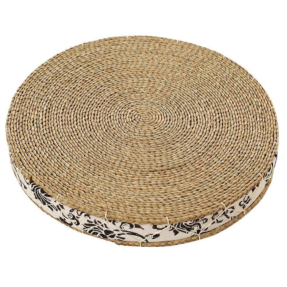 Woven Cushion Meditation Cushion for Office 4Pcs Round Floor Mats