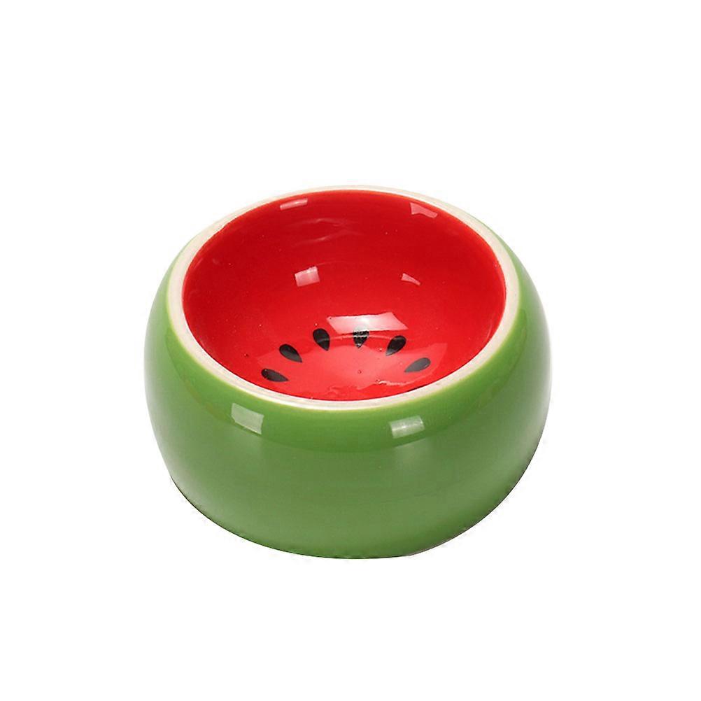 Hamster Ceramic Bowl Pet Feeding Bowl with Fruit Pattern 3Pcs Set