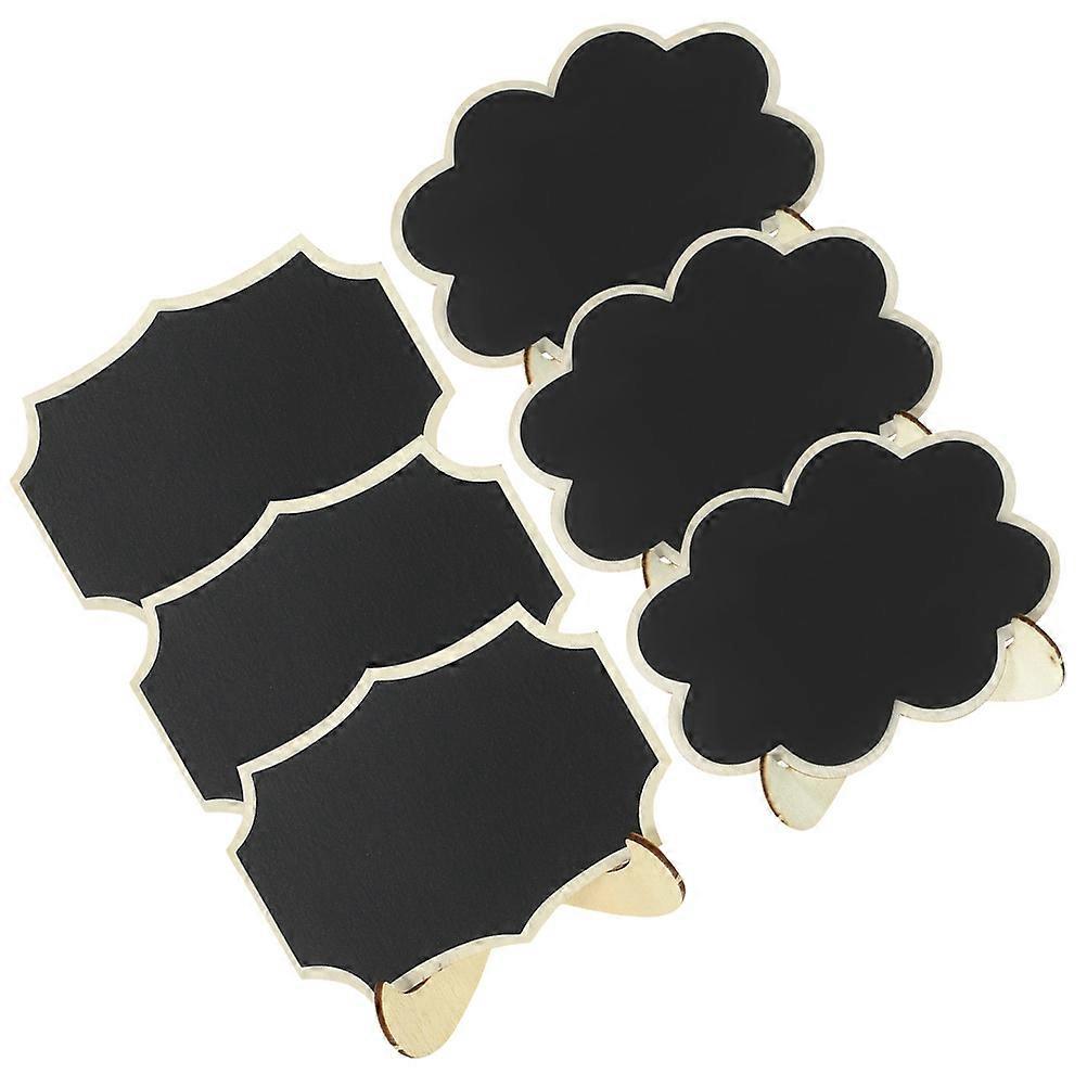 Black Small Chalkboard Signs Wooden Message Boards for Writing Use 24Pcs