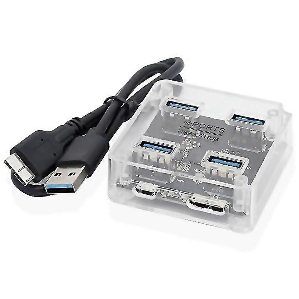 For Usb20 4 In 1 Multifunctional Desktop Square Transparent
