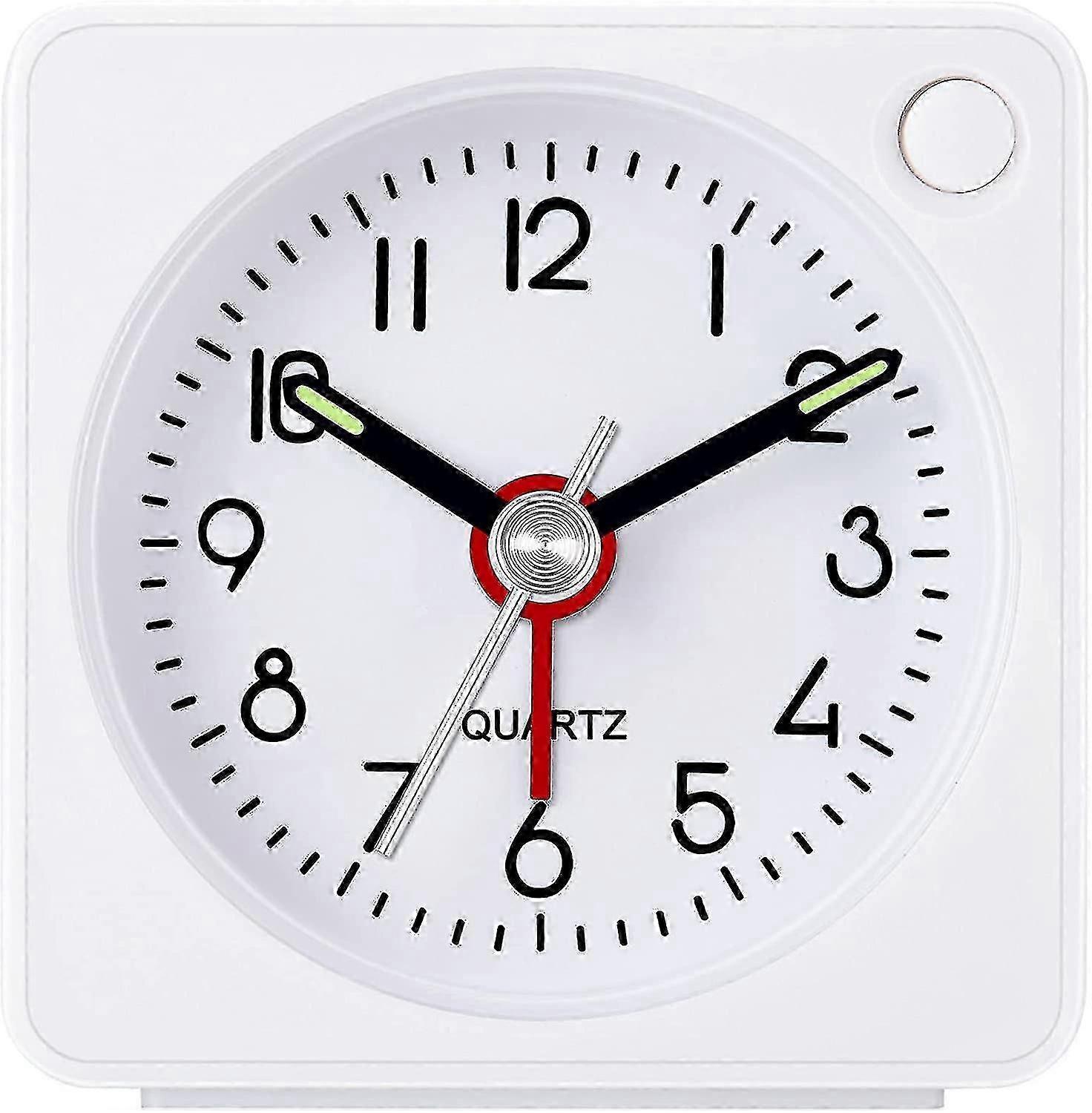 Portable Mini Travel Small Alarm Clock Mute Four-segment Bb Alarm Snooze Light Student Desk Clock