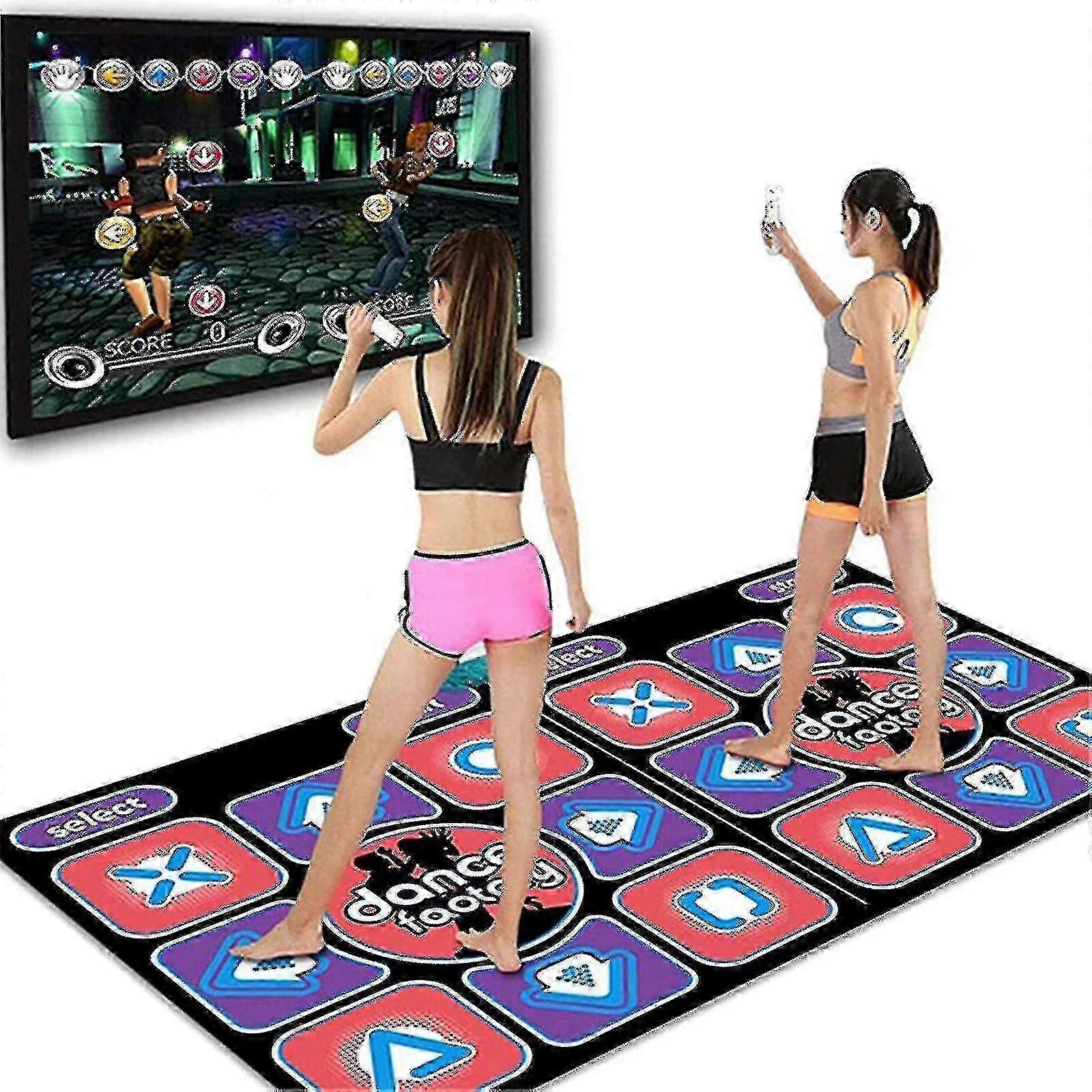 Double Dancing Mat Double User Wired Dance Mat Game Non-slip With 2 Remote 26s