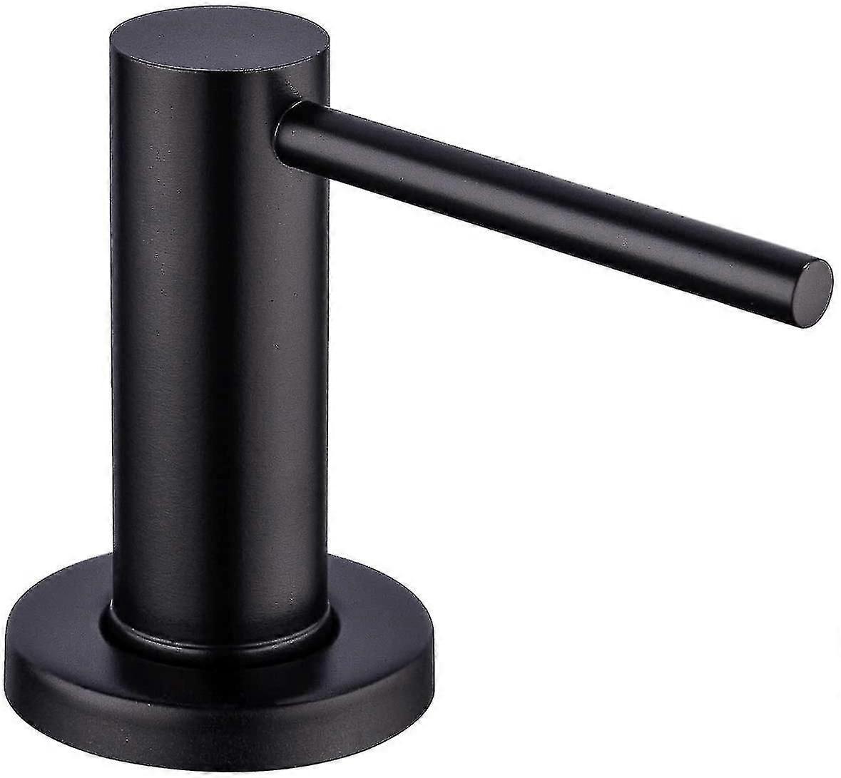 المطبخ بالوعة موزع الصابون، كونترتوب مضخة اليد غسول المدمج في زجاجة (أسود غير لامع)