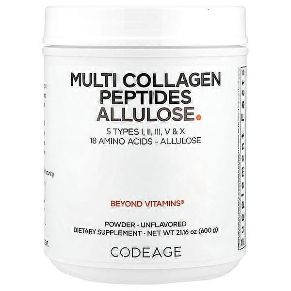 Codeage, Multi Collagen Peptides Allulose, Unflavored, 21.16 oz (600 g)