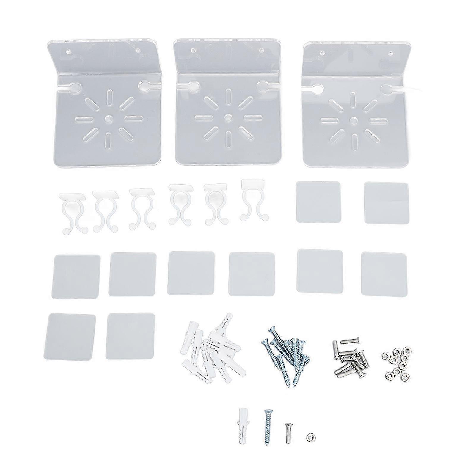 2025 3pcs Acrylic Small Wall Shelf Floating Shelf for Security Cameras Clear Wall Shelves for Security Camera Speaker