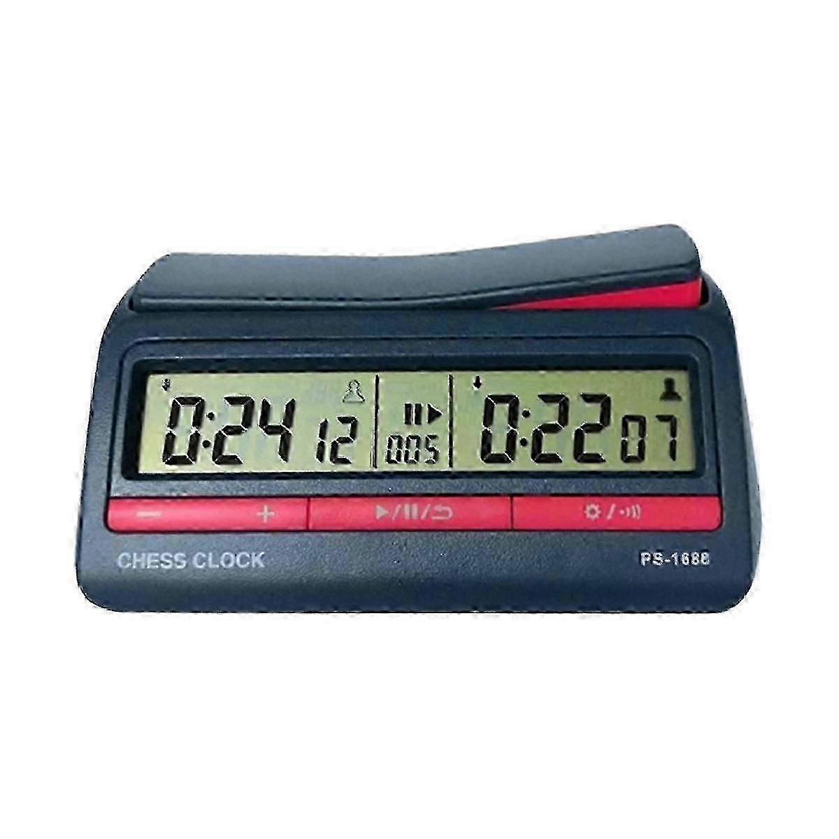 Professional Chess Timer with Advanced Digital Count Up/Down Function for Board Games - PS-1688 Chess Clock