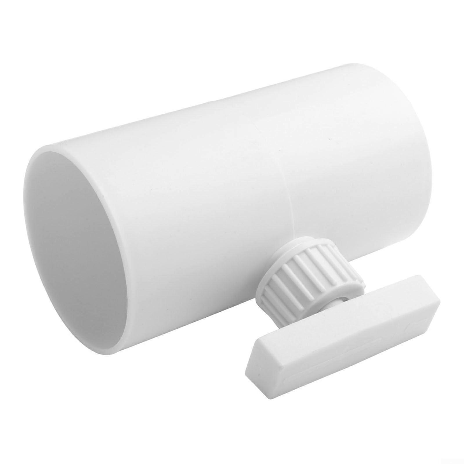 Plastic Air Volume Control Valve 90Degree Adjustable Handle Manual Switching Check Valve Duct Systems White 75mm