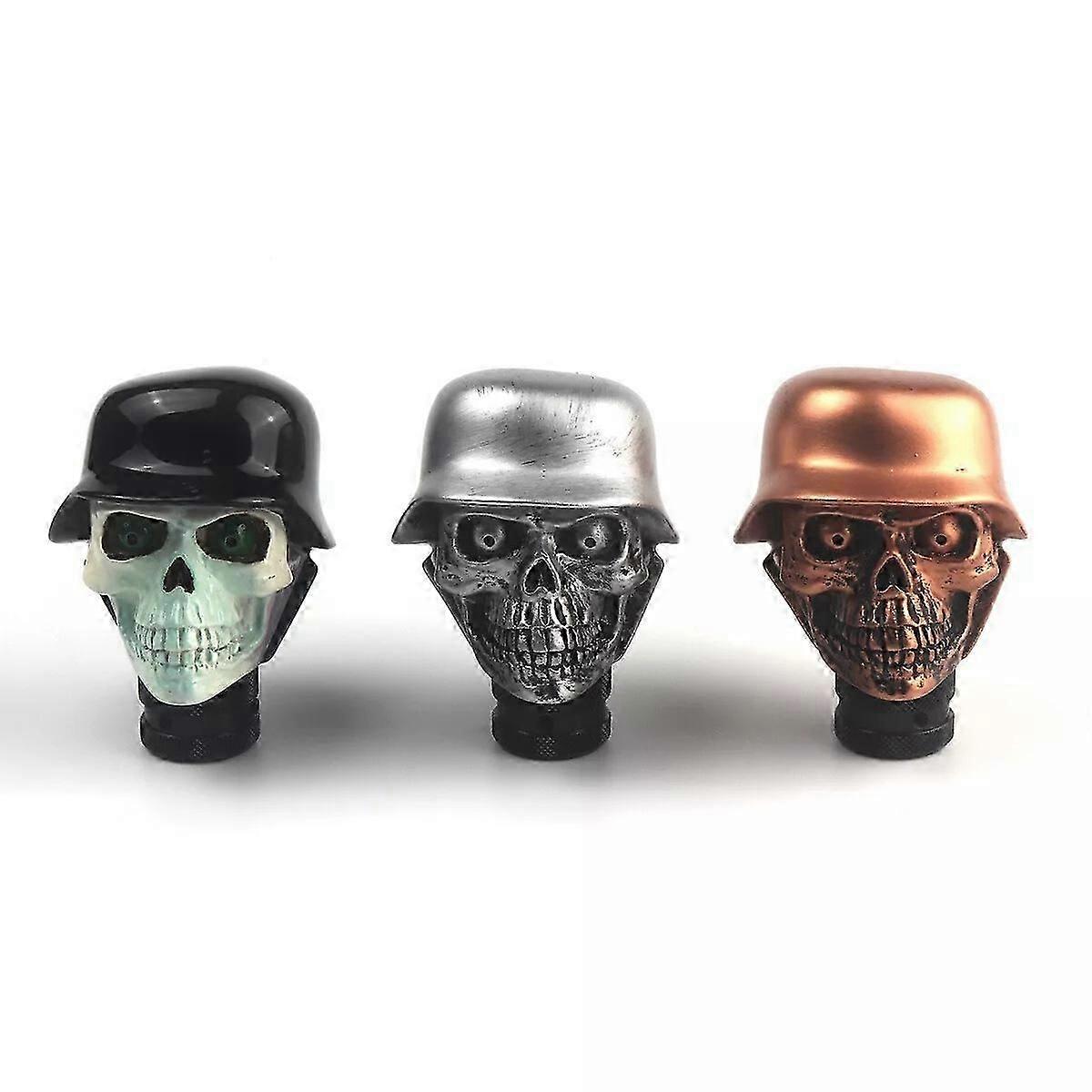 Exquisite Cool Resin Soldier Skull Shape Shift Knob, Skull Shift Knob, Universal