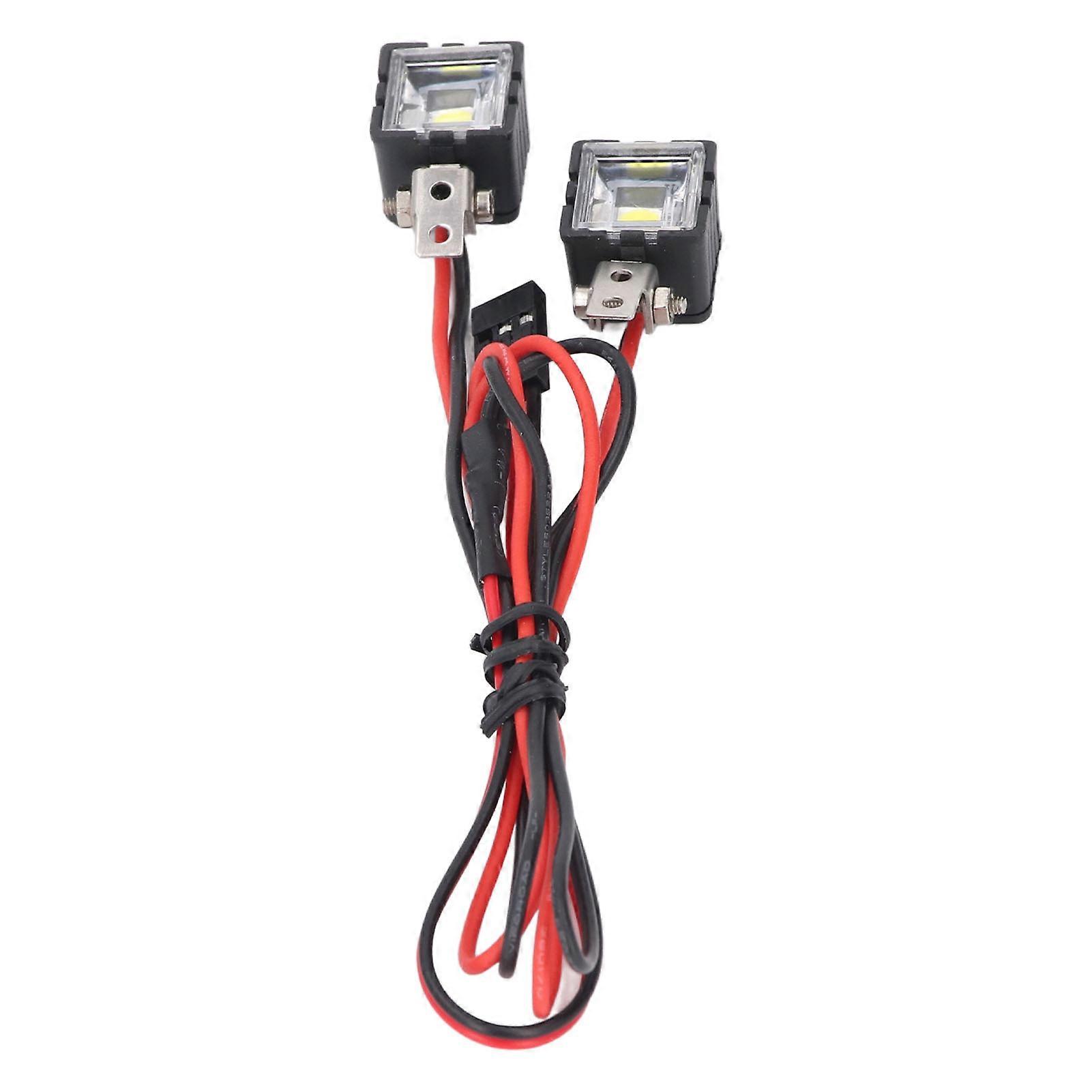 RC Car Front Spotlight for Axial for SCX10 90046 for Redcat White Lighting High Brightness LED Headlight for 1:10 RC Crawler 2LED 