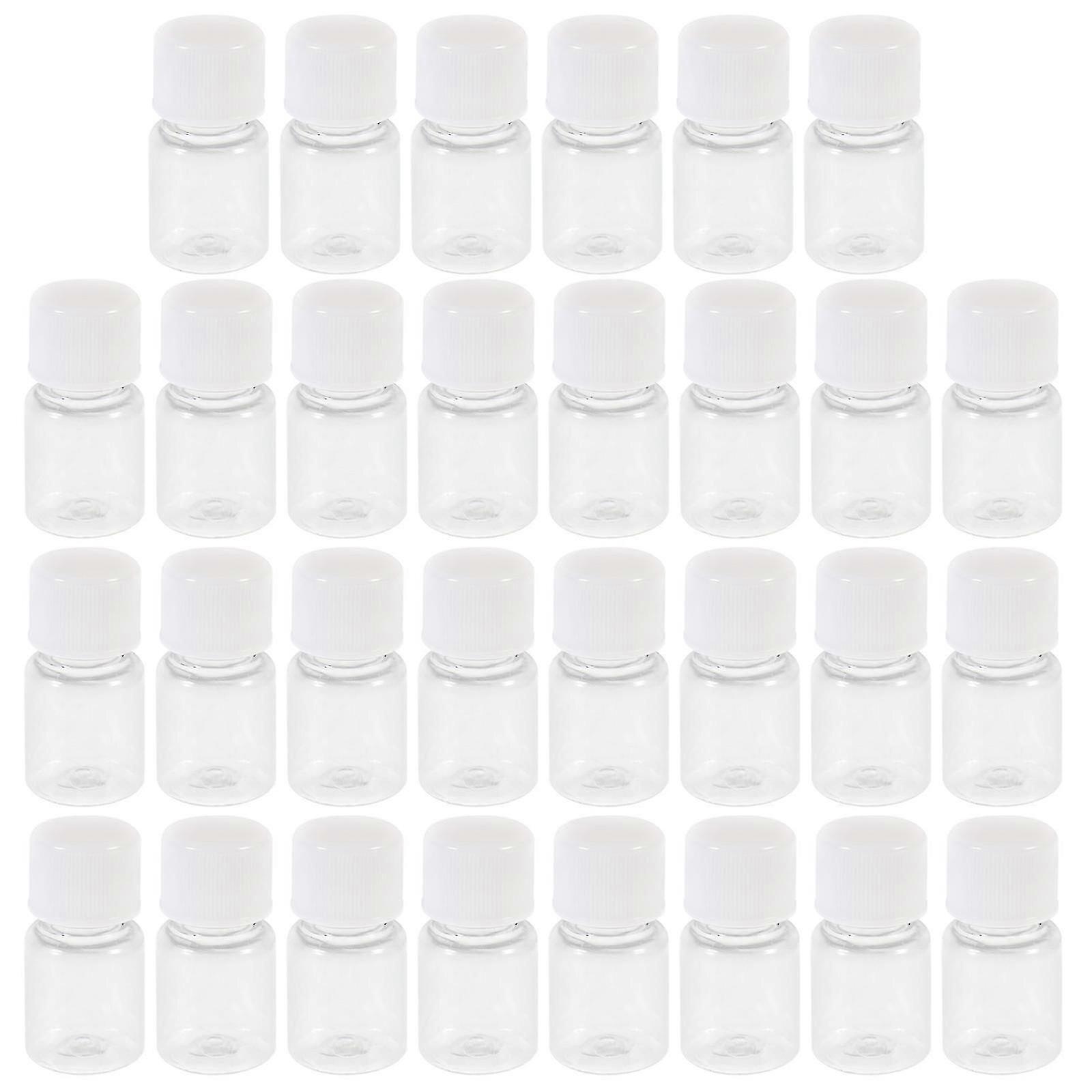 Sealing 30Pcs Small Plastic Bottles For Liquids 5ml Laboratory Equipment Square Shape Sample Containers With Lids
