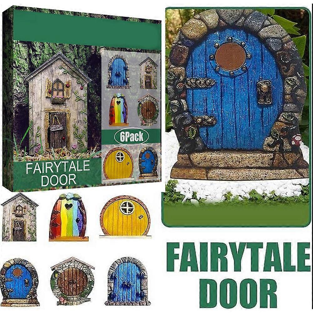 Fairy Door for Tree Decorations Set of 6pcs Mini Fairy Garden
