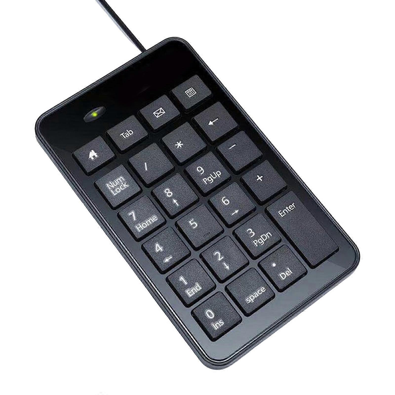 USB Numeric Keypad Keyboard 23 Key Number Keypad Corded Number Pad for Laptop PC Computer Notebook Big Print Letter Multicolor