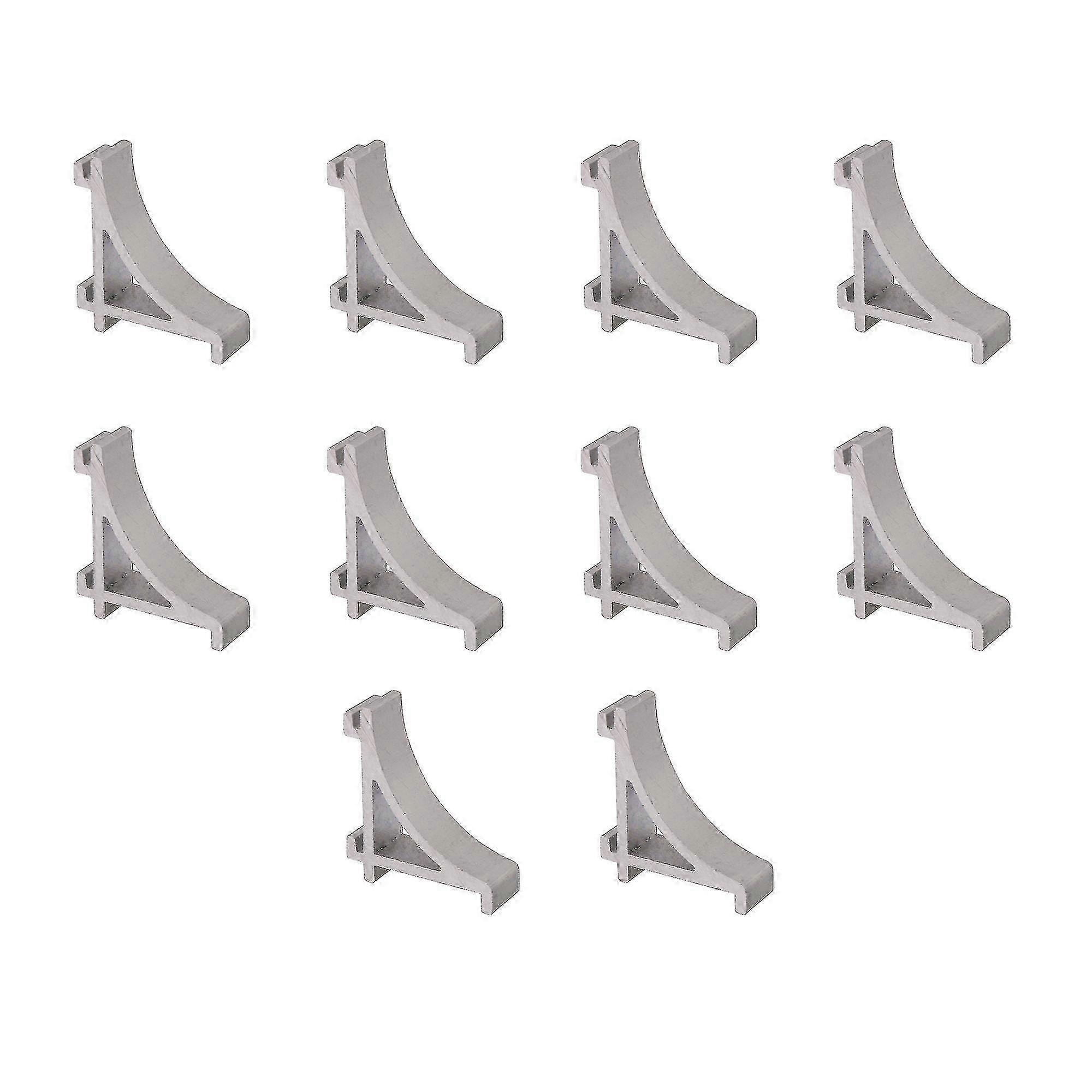 10pcs 2.3cm Aluminum Alloy Fridge Shelf Support Hooks