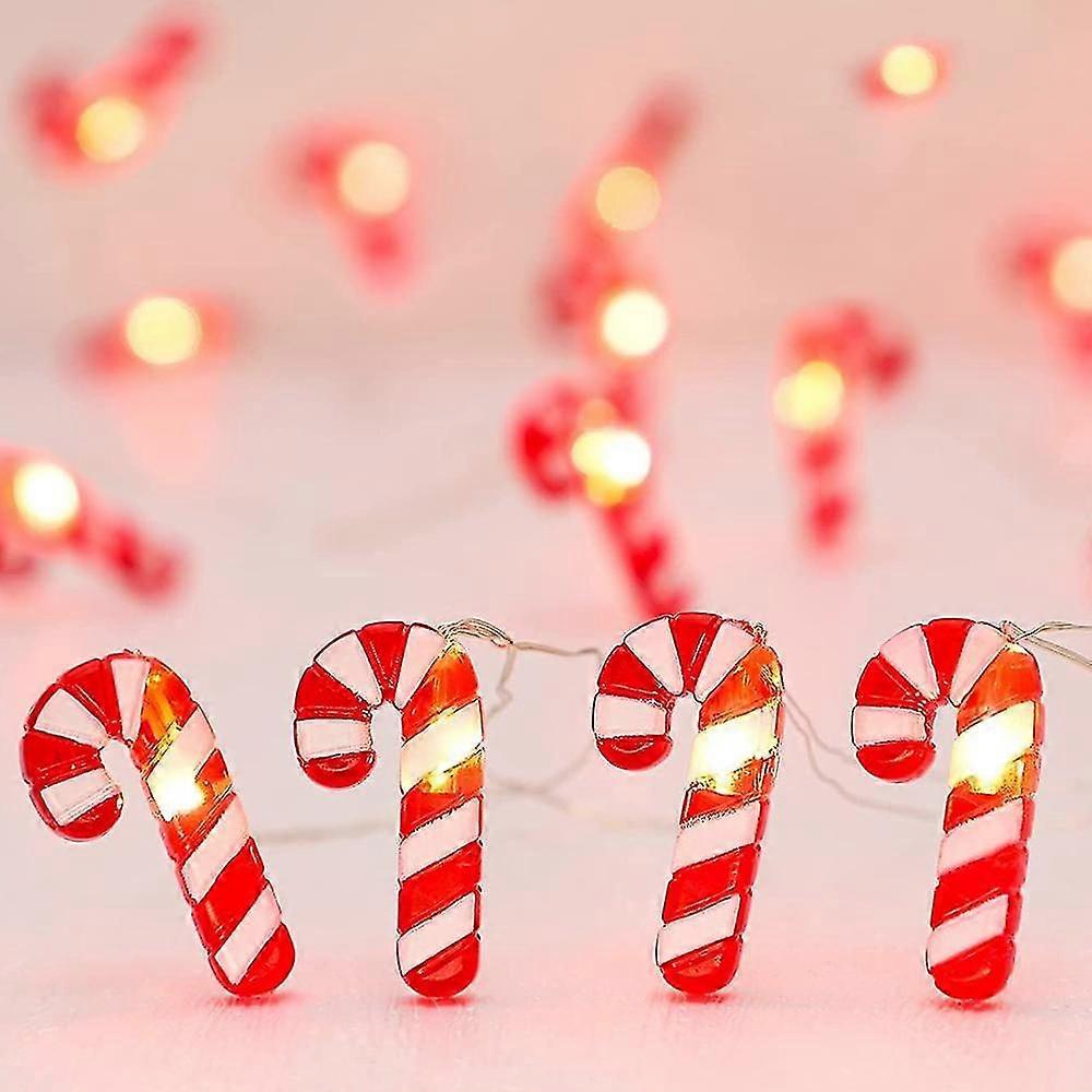 Christmas Themed String Lights, Candy Cane String , 9.8ft 30 Led, Battery Powered, Holiday Party