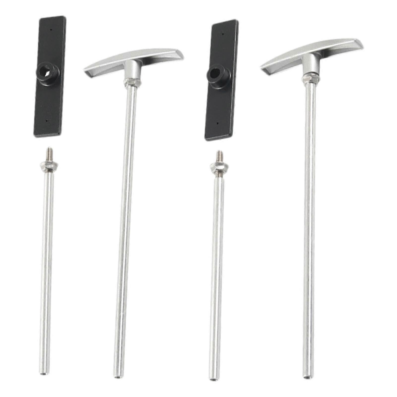 RV Dump Valve Handle Replacement Set with Adjustable Length, Heavy Duty UV Resistant Waste Valve Tube Extension Handles