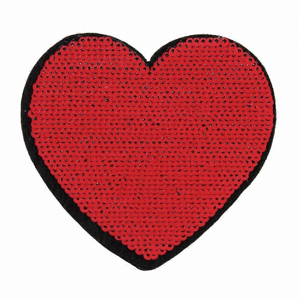 Craft Factory Patch Motif Flip Sequin Heart - each
