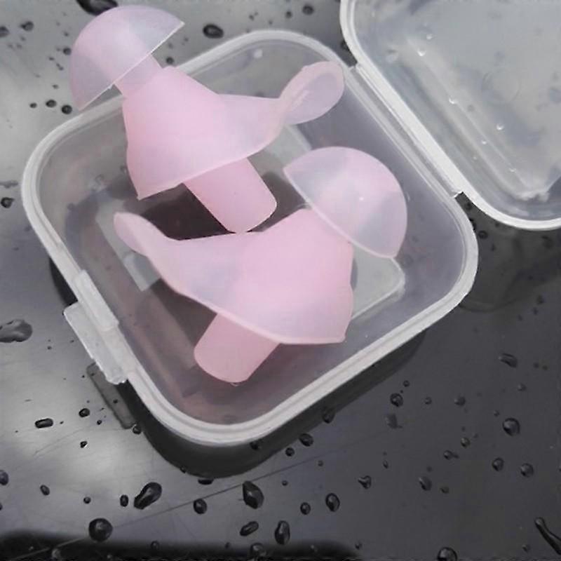2 Pcs Water Kids Swimming Diving Ear Plugs Solid Waterproof Reuseable Protection