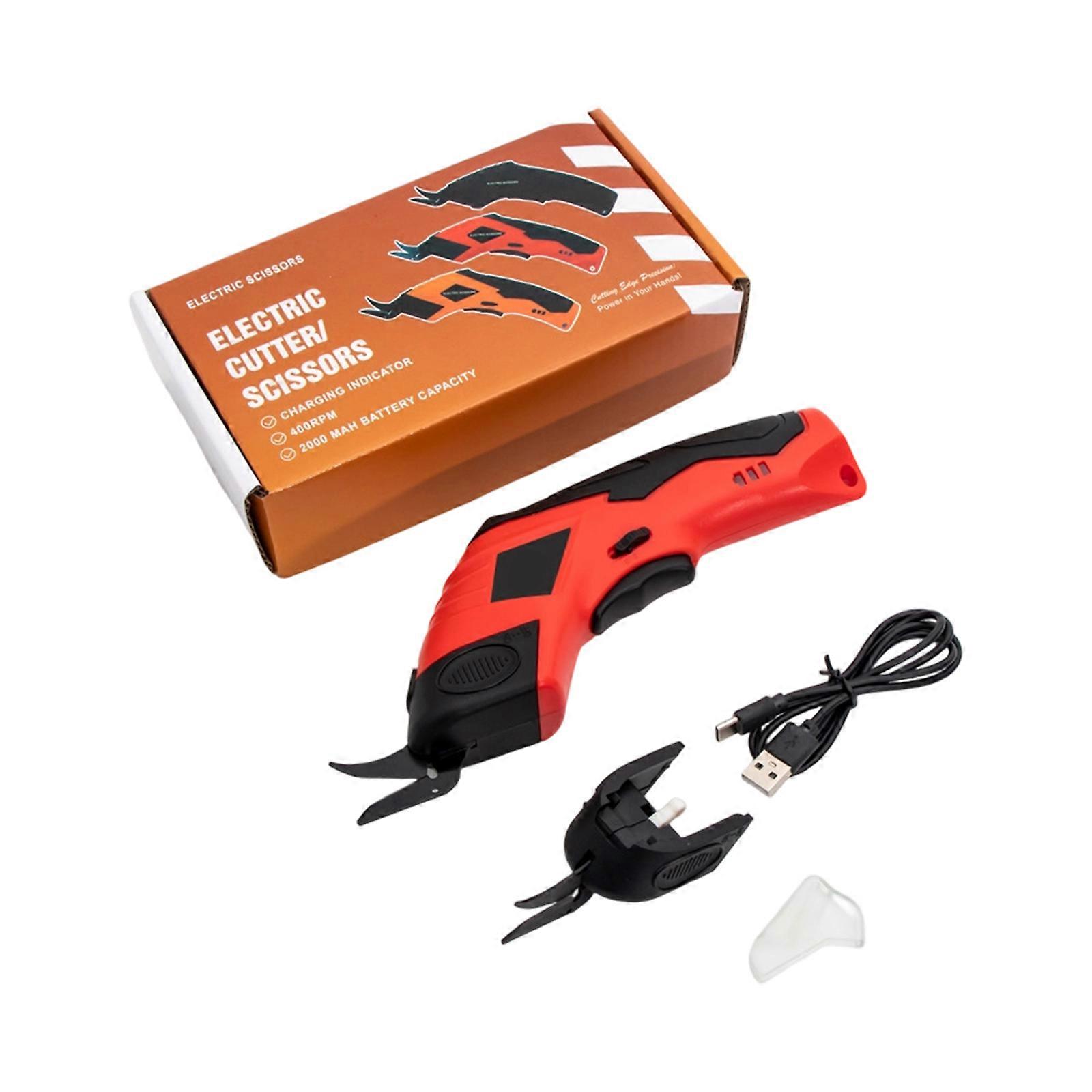 Cordless Electric Fabric Scissors Rechargeable Battery Portable Handheld Design For DIY Crafting Multicolor