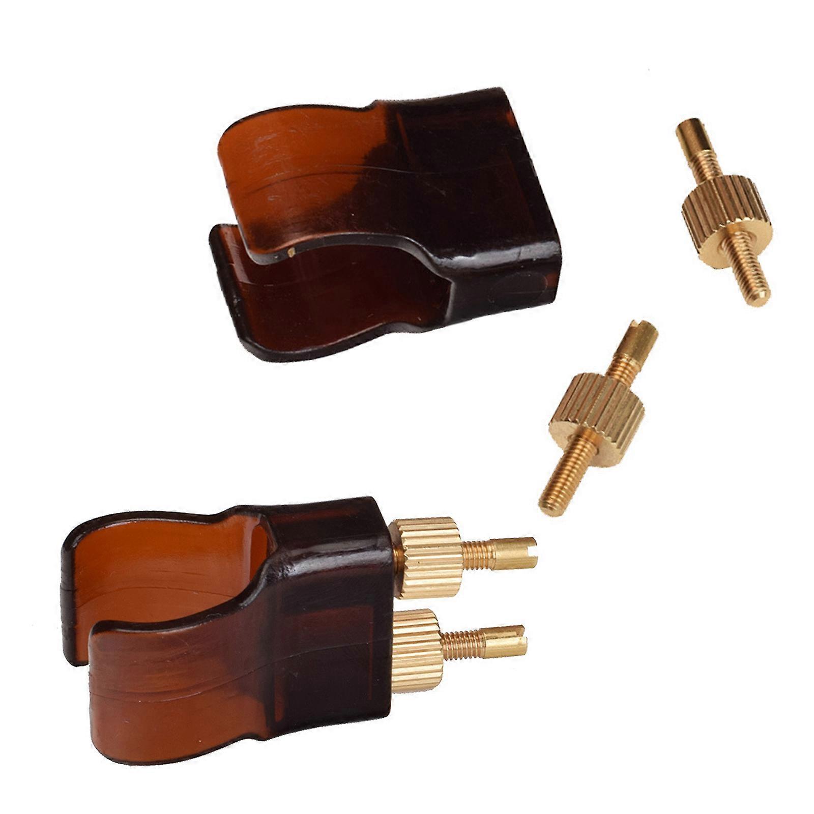 Professional Erhu Tuner with Brass Component Effortlessly Installation Travel Friendly Musical Tuner Brass Texture Multicolor